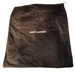 saint laurent black white french designer large handbag dust bag 23x22